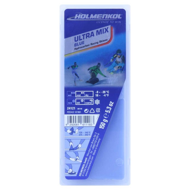 Cire De Ski Holmenkol Syntec FF Sans Fluor – Barre 150g, Toutes Neiges, 0-4°C